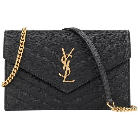 ysl monogram chain wallet|ysl wallet on chain small.